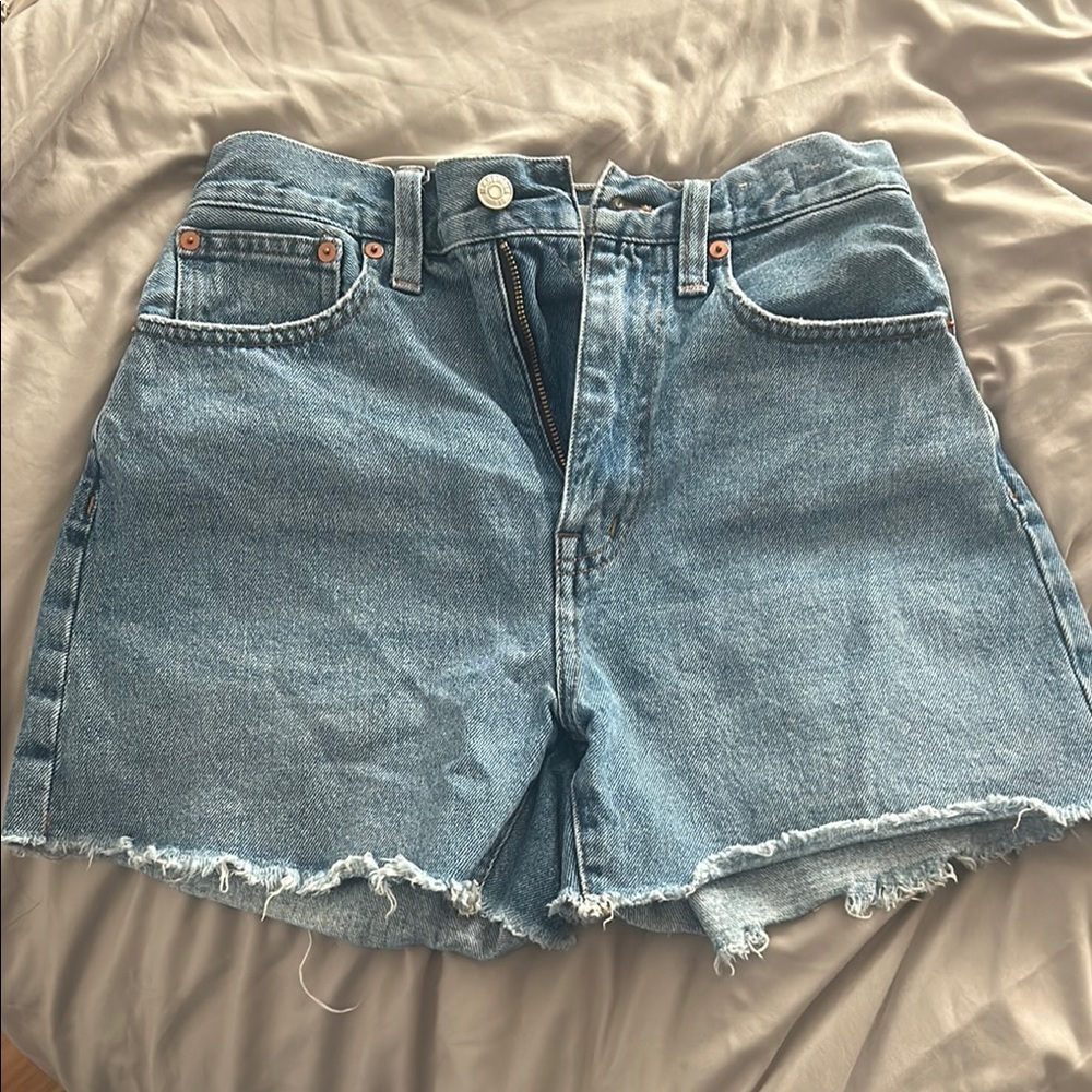 Madewell Light Blue High-Rise Denim Jean Shorts